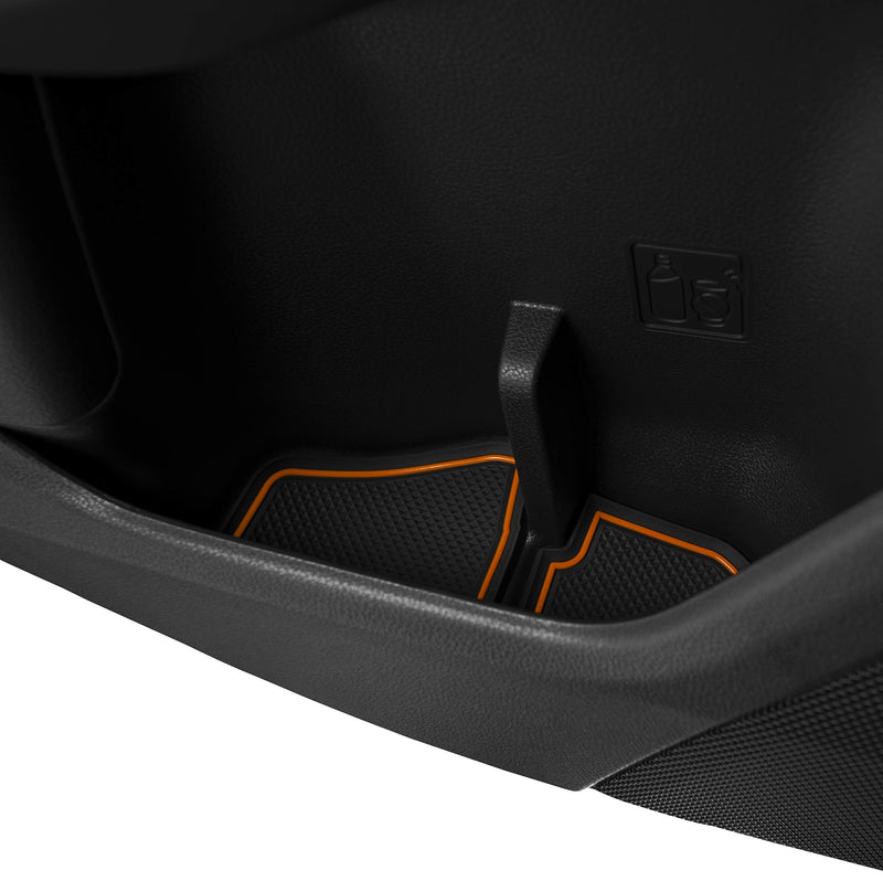  [AUSTRALIA] - CupHolderHero for Subaru Crosstrek 2018-2020 and Subaru Impreza 2017-2020 Custom Liner Accessories – Premium Cup Holder, Console, and Door Pocket Inserts 19-pc Set (Orange Trim) Liner Kit Only Orange Trim