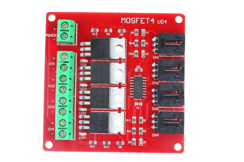 NOYITO 4-Channel MOSFET Switch Module IRF540 Isolated Power Module (4-Channel, Red) - LeoForward Australia