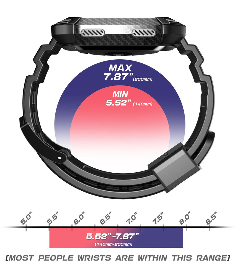 SUPCASE Watch Bands for Fitbit Versa & Fitbit Versa Lite, [Unicorn Beetle Pro] Protective Replacement Wristband Case Band for Fitbit Versa (Black) - LeoForward Australia