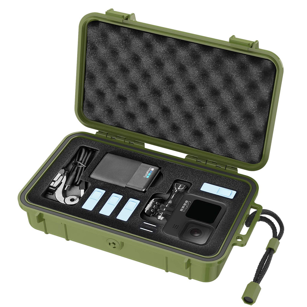  [AUSTRALIA] - Smatree Waterproof Hard Case Compatible for Gopro Hero 10/9/8/7/6/5/Hero 2018 /DJI Osmo Action, Portable, Shock, Durable (Camera and Accessories NOT Included) (Green) Green