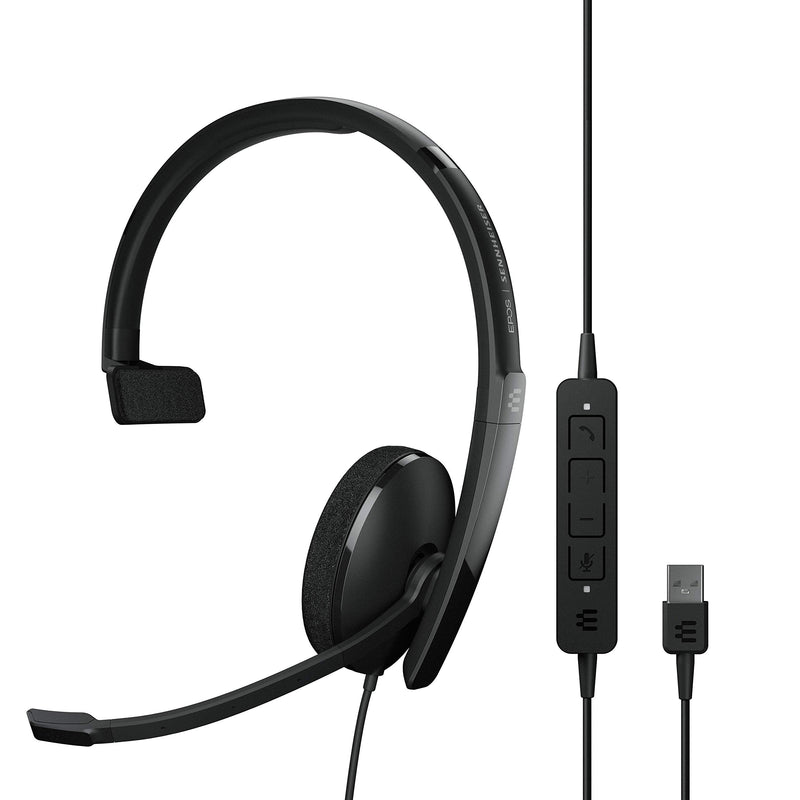  [AUSTRALIA] - EPOS | Sennheiser Adapt 130 USB II (1000913) - Wired, Single-Sided, UC Optimized Headset with USB Connectivity - Superior Sound - Enhanced Comfort, Call Control - Black