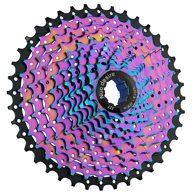  [AUSTRALIA] - Nuo desire 11 Speed Cassette,11-40T,11-42T,11-46T,11-50T,Cassettes 11 Speed,Compatible Shimano and Sram Standard HG Hub for Mountain Bike Road Bicycle 11 Speed-11-40T-Rainbow