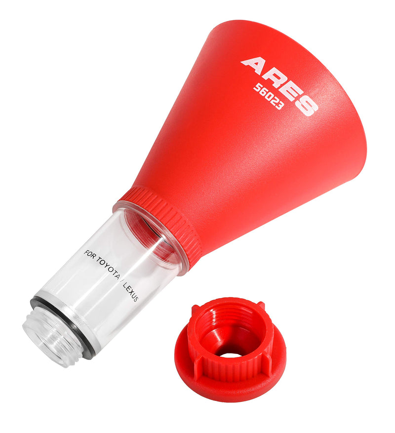  [AUSTRALIA] - ARES 56023 - Oil Funnel - Compatible with Toyota, Lexus, and VW - Spill-Free Oil Filling - Easy to Use 1-Person Design - Fits Multiple Applications