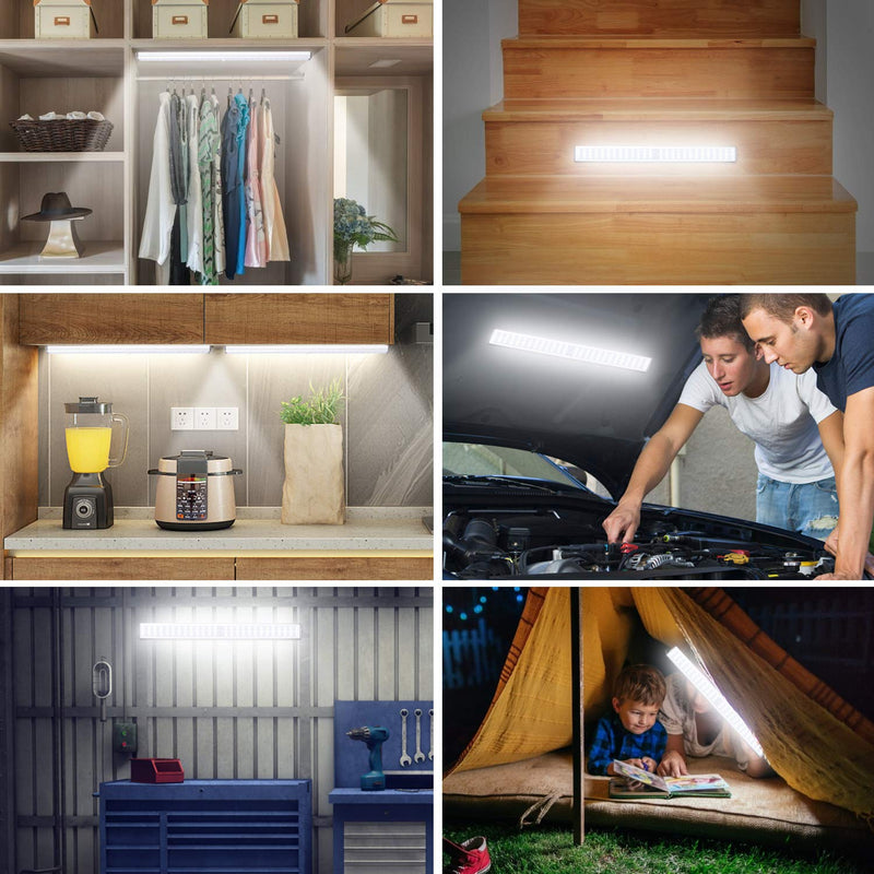 MOSTON Super Bright Rechargeable Closet Lights 78LED, Homelife Motion Sensor LED Light Under Cabinet Stick on Anywhere with Built-in Magnetic 15.8 x 0.6 x 1.6 inch - LeoForward Australia