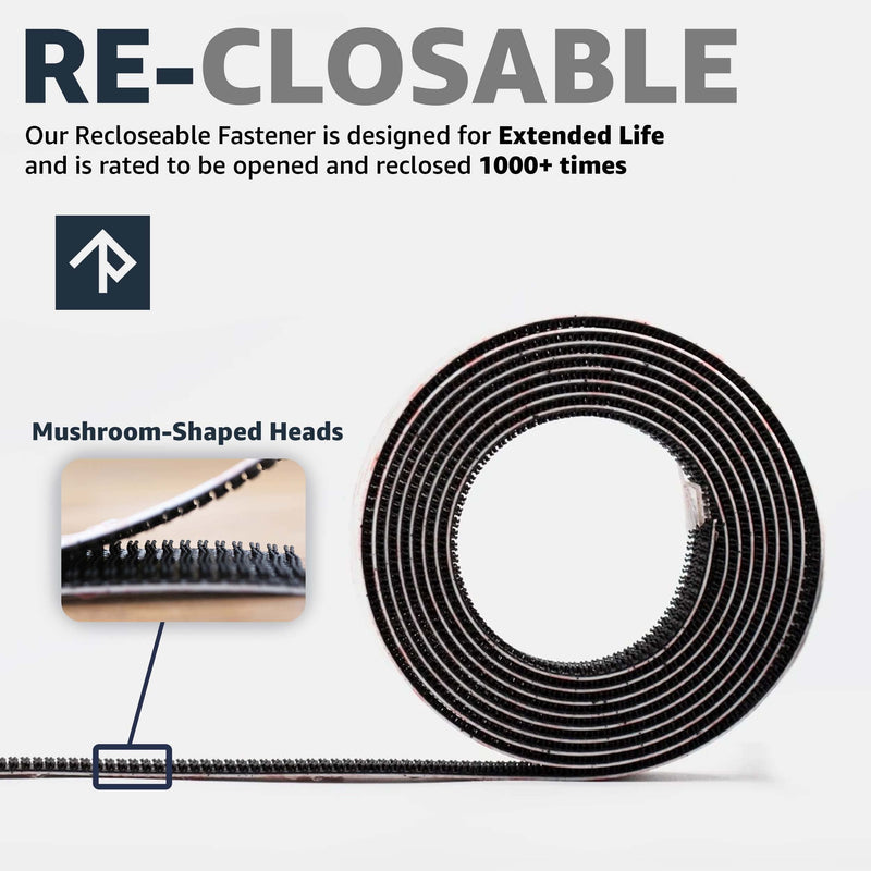  [AUSTRALIA] - Scotch Clear Self-Mating Reclosable Fastener 250, 1” x 10’ Ft with Scissors for DIY, Pedal Boards, Home, Office, Frames