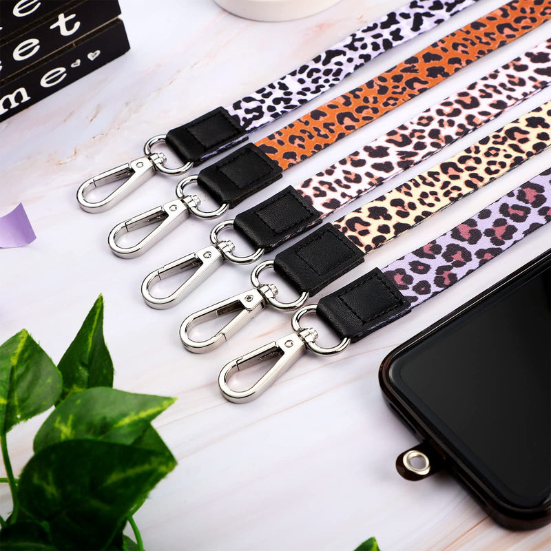  [AUSTRALIA] - Flutesan 5 Pieces Universal Phone Lanyard Neck Straps and 5 Pieces Sturdy Phone Tether Patches, Phone Lanyard for Around the Neck with Patch Compatible with Most Smartphones for Case ID Badges Holder