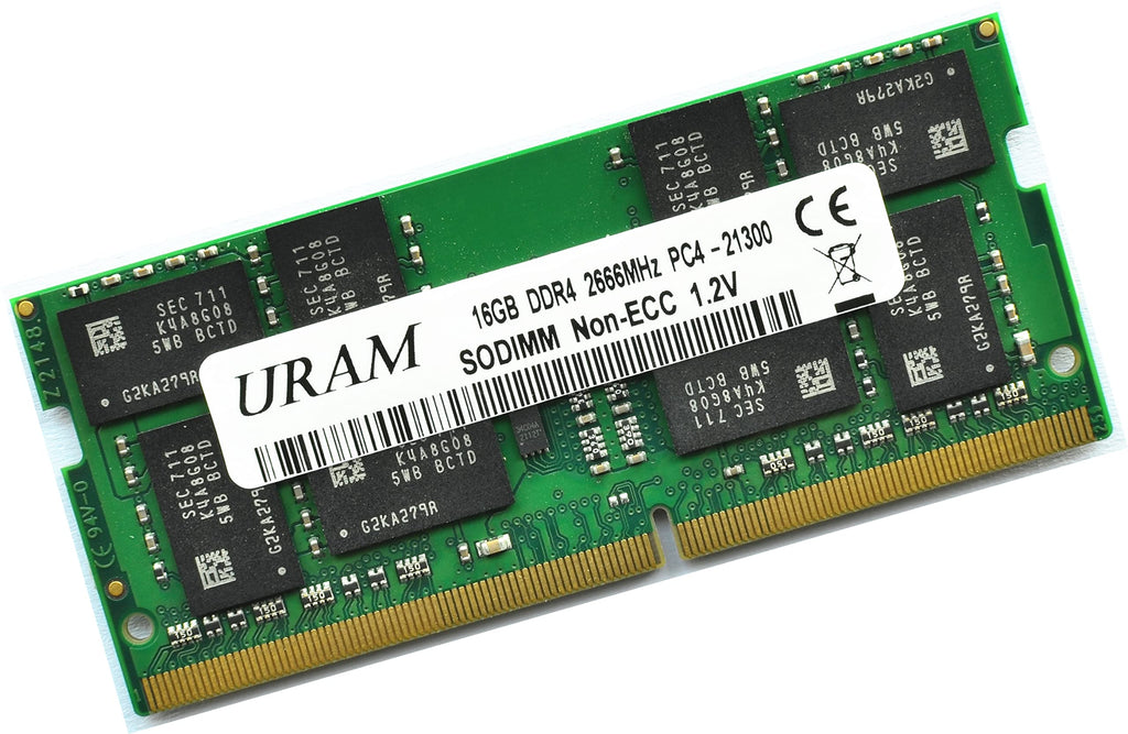  [AUSTRALIA] - URAM DDR4 RAM 16GB 2666MHz (Compatible with 2400MHz or 2133MHz) PC4-21300 1RX8 CL19 SODIMM 260 pin 1.2V Samsung Chip Memory Module for Laptop/Notebook and All-in-One Computer Upgrade
