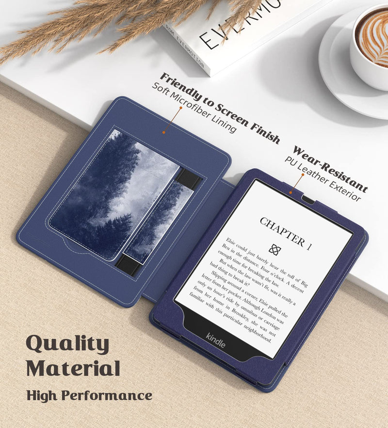  [AUSTRALIA] - MoKo Case for 6.8" Kindle Paperwhite (11th Generation-2021) and Kindle Paperwhite Signature Edition, Slim PU Shell Cover Case with Auto-Wake/Sleep for Kindle Paperwhite 2021 E-Reader, Gray Forest
