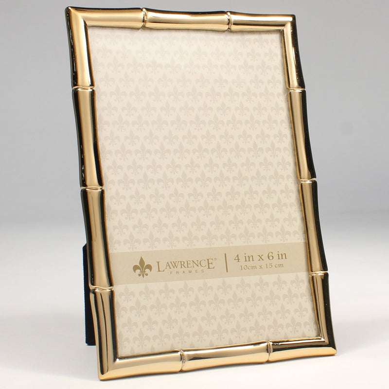  [AUSTRALIA] - Lawrence Frames 4x6 Gold Metal Bamboo Design Picture Frame