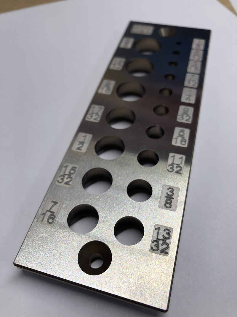  [AUSTRALIA] - DFM A2 Steel Dowel Plate 17 Holes MADE IN USA (English 17 Holes) English 17 Holes