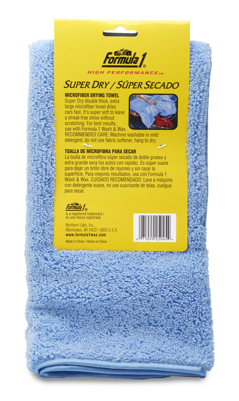  [AUSTRALIA] - Formula 1 Super Dry Microfiber Drying Towel - Double Thick & Quick Dry - Extra Large - 24" x 24"
