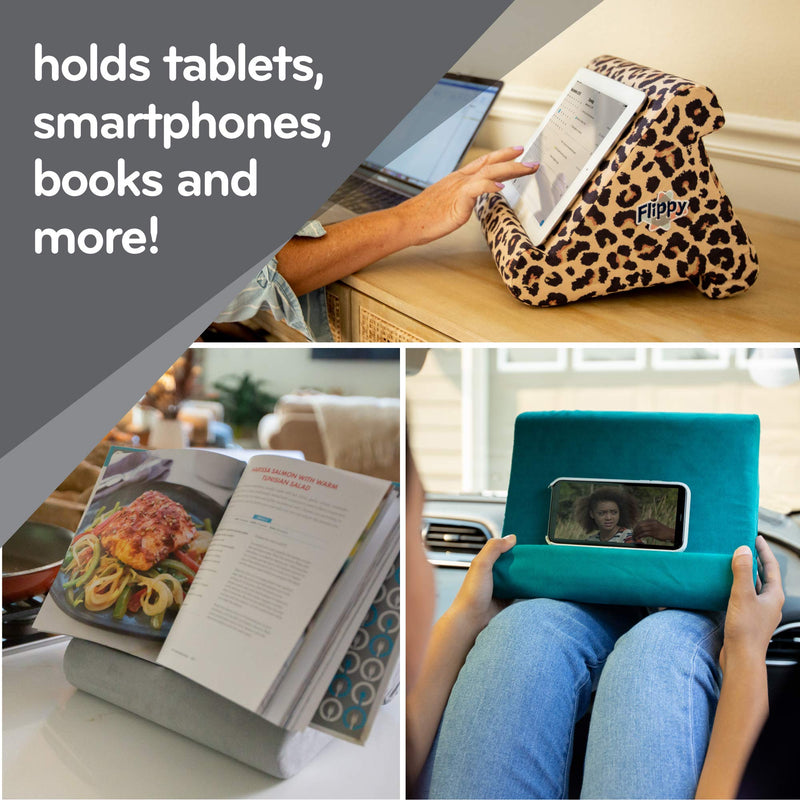  [AUSTRALIA] - Flippy iPad Tablet Stand Multi-Angle Portable Lap Pillow for Home, Work & Travel. Our iPad and Tablet Holder Has Three Viewing Angles for All iPads, Tablets & Books. (Smokey) Smokey