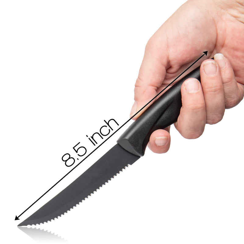  [AUSTRALIA] - Lux Decor Kitchen Steak Knives Set of 8 - Dinner Knife Set - Kitchen Knives - Steak Knife Set - Stainless Steel Serrated Knife - Chef Knife Set