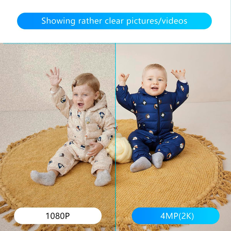  [AUSTRALIA] - 4MP Indoor Security Camera Pet with Phone App 2K 5GHz & 2.4GHz 360°Wireless WiFi Cameras for Baby/Elder/Dog/Pet Motion Detection Audible Alarm Easy Installation Compatible Alexa 1Pcs 64GB SD