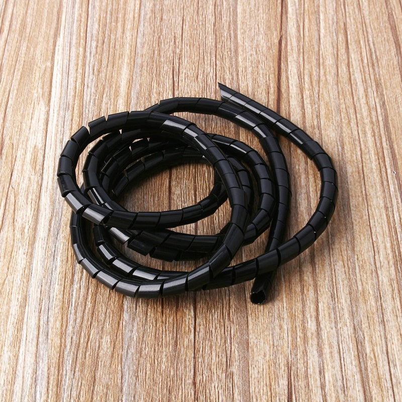  [AUSTRALIA] - Spiral Cable Wrap, 6mm 1/4" Outside Dia PE Spiral Cable Wire Wrap Tube Organizer Management Desktop PC Manage Cord (2M) 2 m