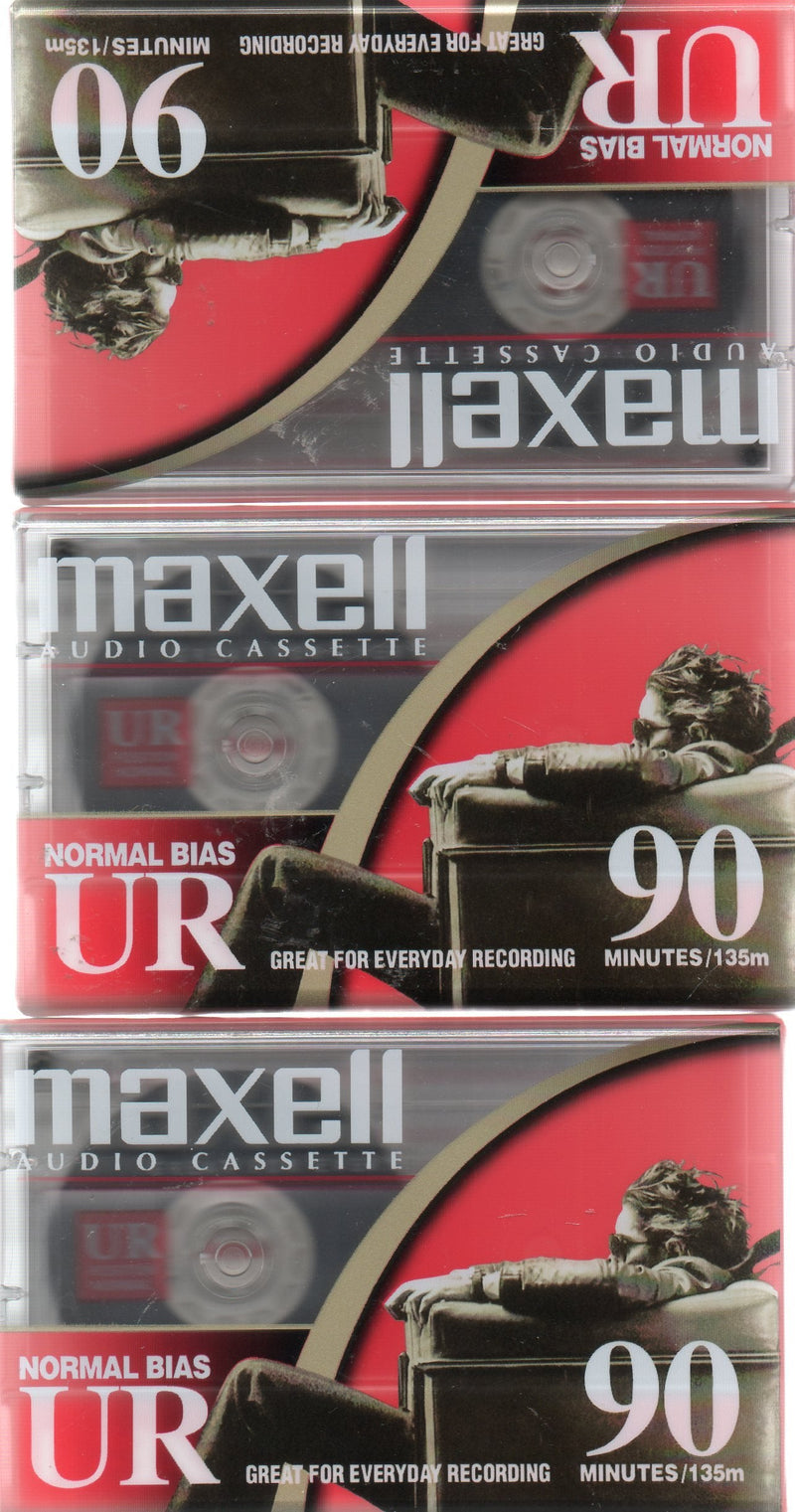  [AUSTRALIA] - Maxell Audio Cassette, Normal Bias UR 90 Minutes (Pack of 3)