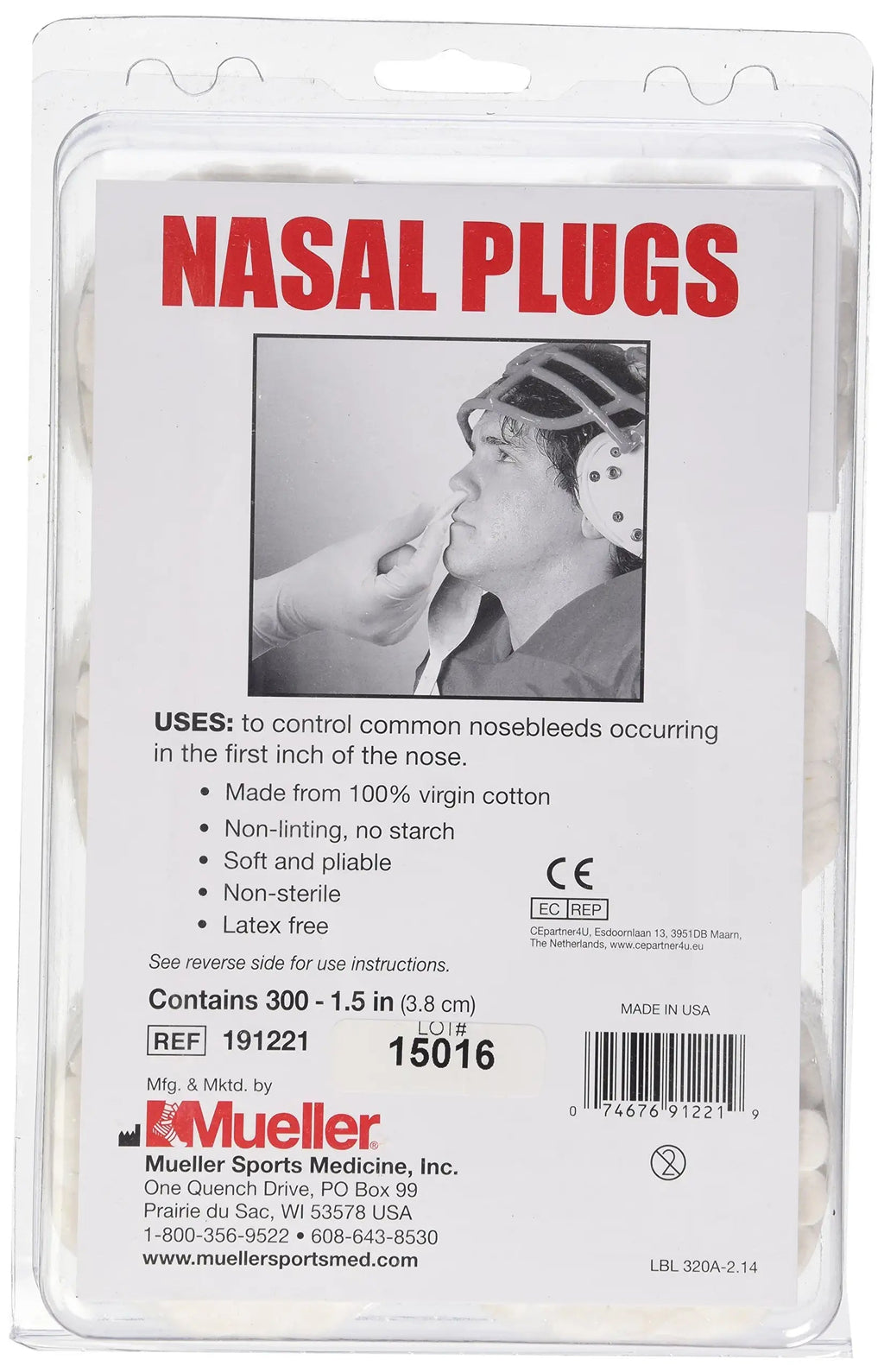  [AUSTRALIA] - Mueller Nasal Plugs - 300 pack (PAC)