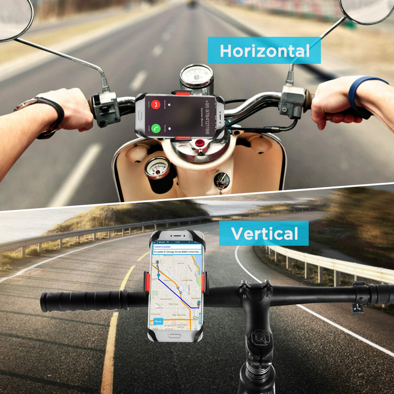  [AUSTRALIA] - Bike Mount, IPOW Universal Cell Phone Bicycle Rack Handlebar & Motorcycle Holder Cradle Compatible with iPhone 11 Pro Max/X/XR/XS MAX/8/7 Plus,Samsung Galaxy S10/S10e/S9, Nexus,HTC,LG,BlackBerry
