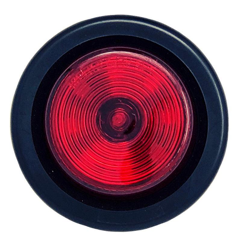  [AUSTRALIA] - 2" Round 9 LED Light Trailer Side Marker Clearance Grommet&Plug - 5 Amber+ 5 Red