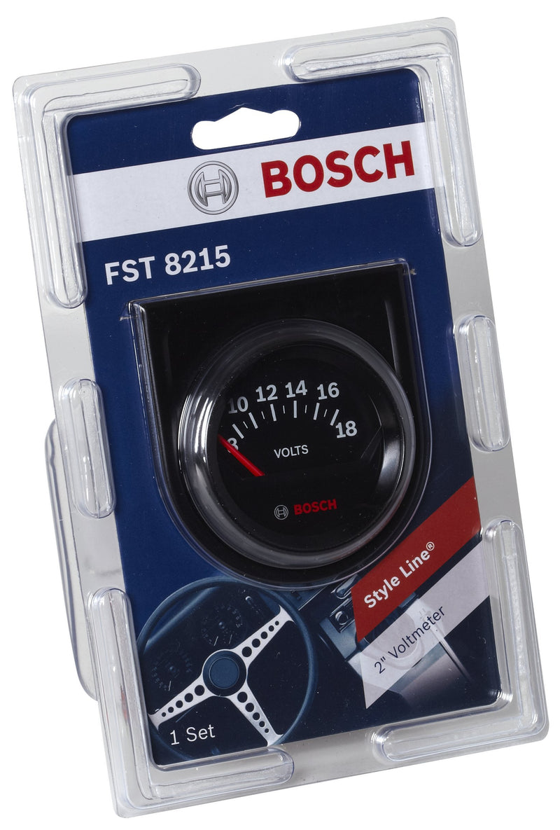  [AUSTRALIA] - Bosch SP0F000051 Style Line 2" Electrical Voltmeter Gauge (Black Dial Face, Black Bezel)