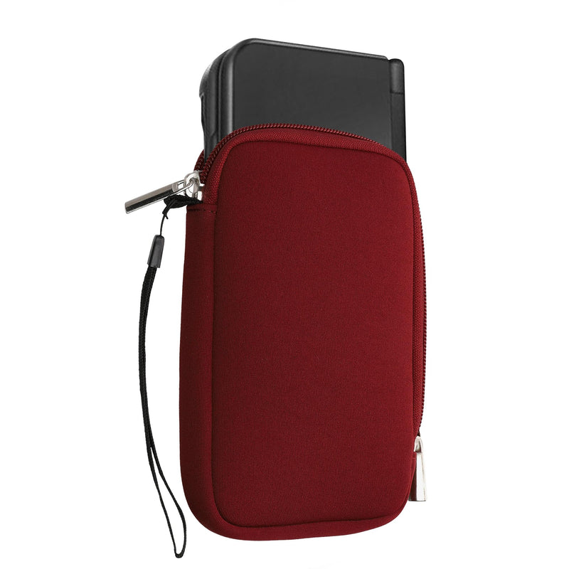  [AUSTRALIA] - kwmobile Carrying Case Compatible with Nintendo 3DS XL - Neoprene Console Pouch with Zipper - Bordeaux