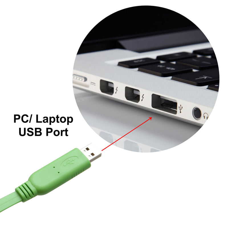 USB 2.0 to RJ45 RS232 Cisco Console Routers Switches Servers Cable FTDI 1.8M SI-ADA24048 - LeoForward Australia