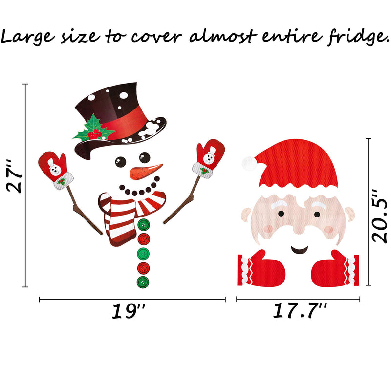  [AUSTRALIA] - Christmas Refrigerator Decorations Reflective Santa Snowman Magnets Xmas Holiday Garage Fridge Kitchen Cute Funny Decor