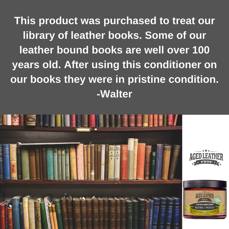  [AUSTRALIA] - Aged Leather Pros All-Natural Leather Conditioner Cream Best Organic Leather Care for New & Old Leather Jackets, Boots, Gloves, Any Genuine Leather | Made in USA, 6 oz balm