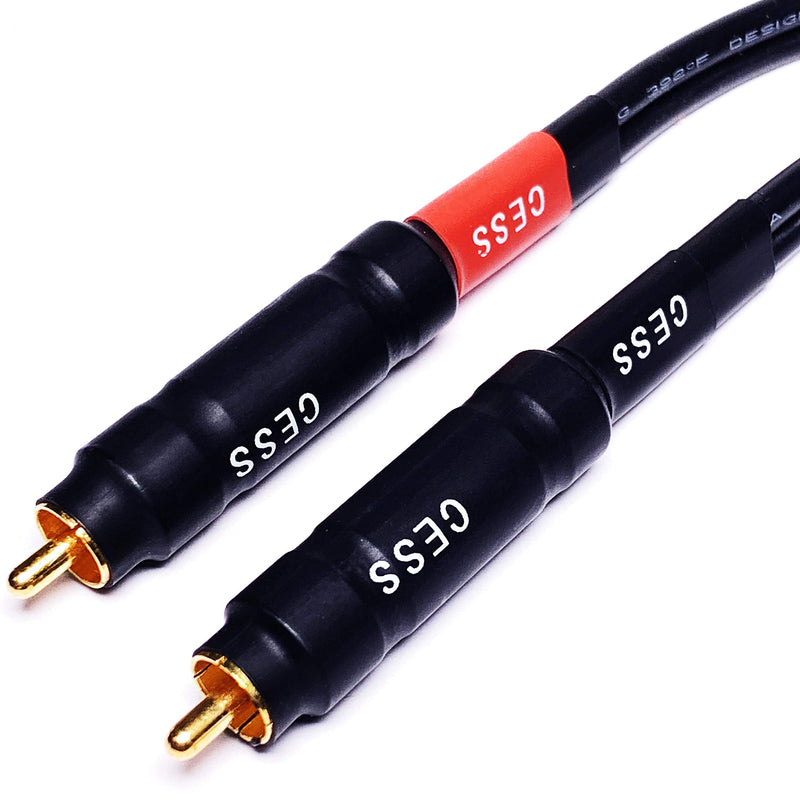 CESS-152-3f Banana Plug to RCA Phono 12AWG Speaker Cable, 2 Pack (3 Feet) 3 Feet - LeoForward Australia