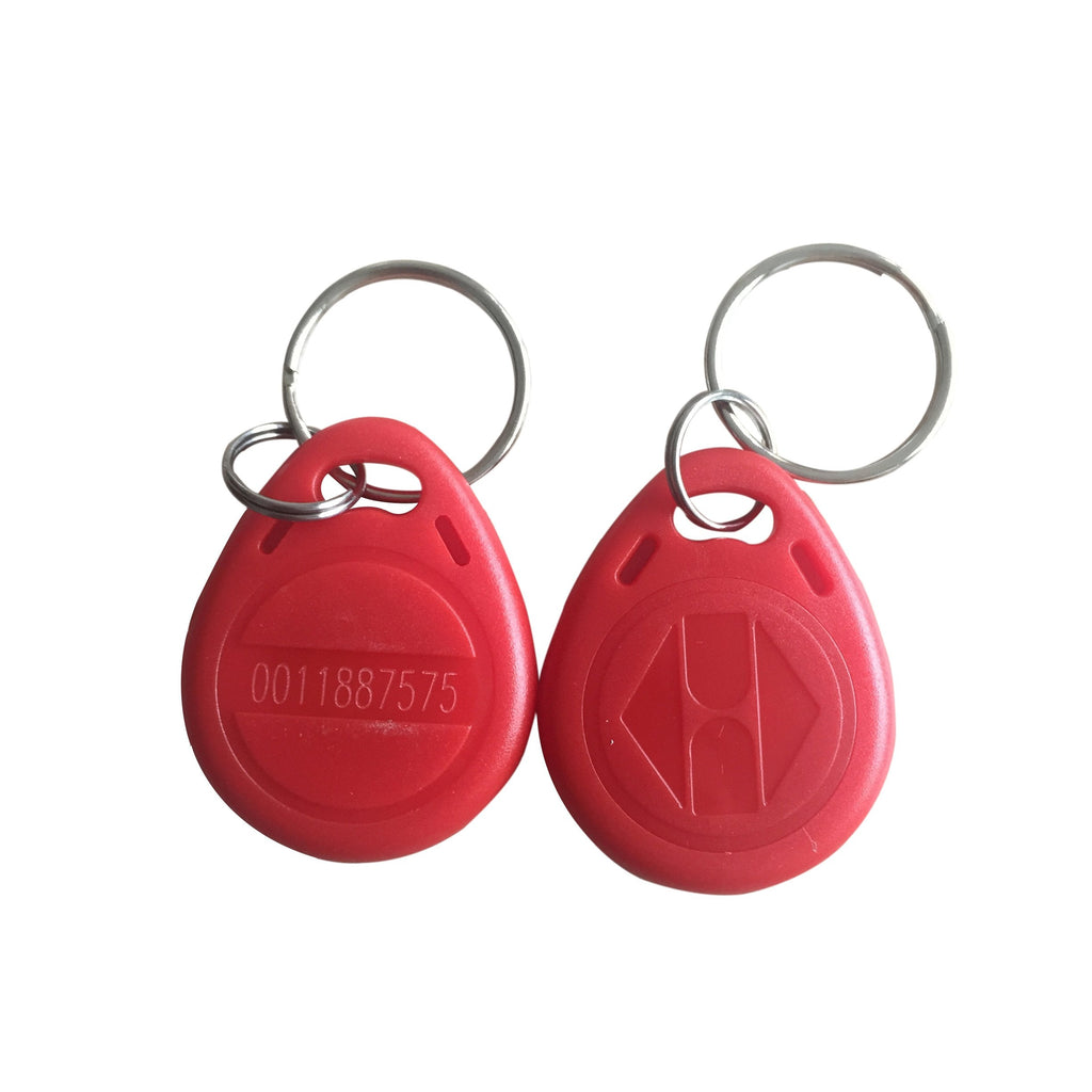  [AUSTRALIA] - YARONGTECH 125KHz RFID Key Fob Proximity ID for Door Entry Access Control System (pack of 10) (Red) Red
