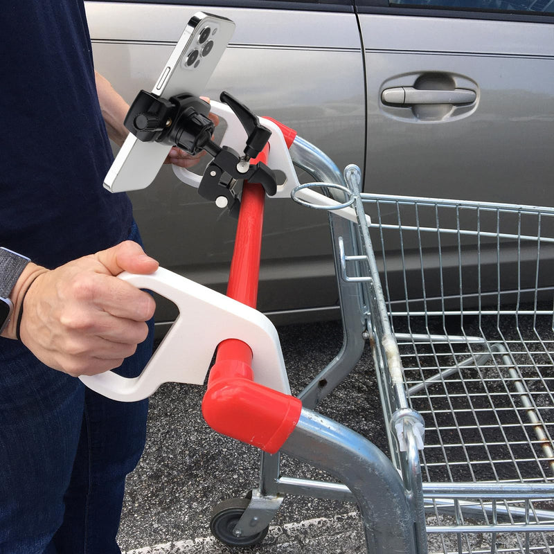  [AUSTRALIA] - Mippko Phone Holder for Golf Cart/Microphone Stand/Cart/Railing/Handlebar/Rod,Fit for 3.5~7.5 inch iPhone/Samsung Galaxy/Nexus/HTC/LG/Smartphone,360°Adjustable Clip Aluminumlloy Mount
