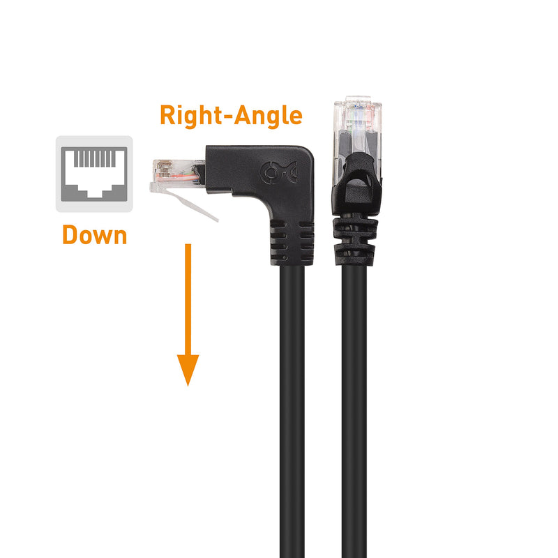 Cable Matters Combo-Pack 90 Degree Cat 6, Cat6 Right Angle Ethernet Cable (Right Angle Down + Right Angle Up) 3 Feet - LeoForward Australia