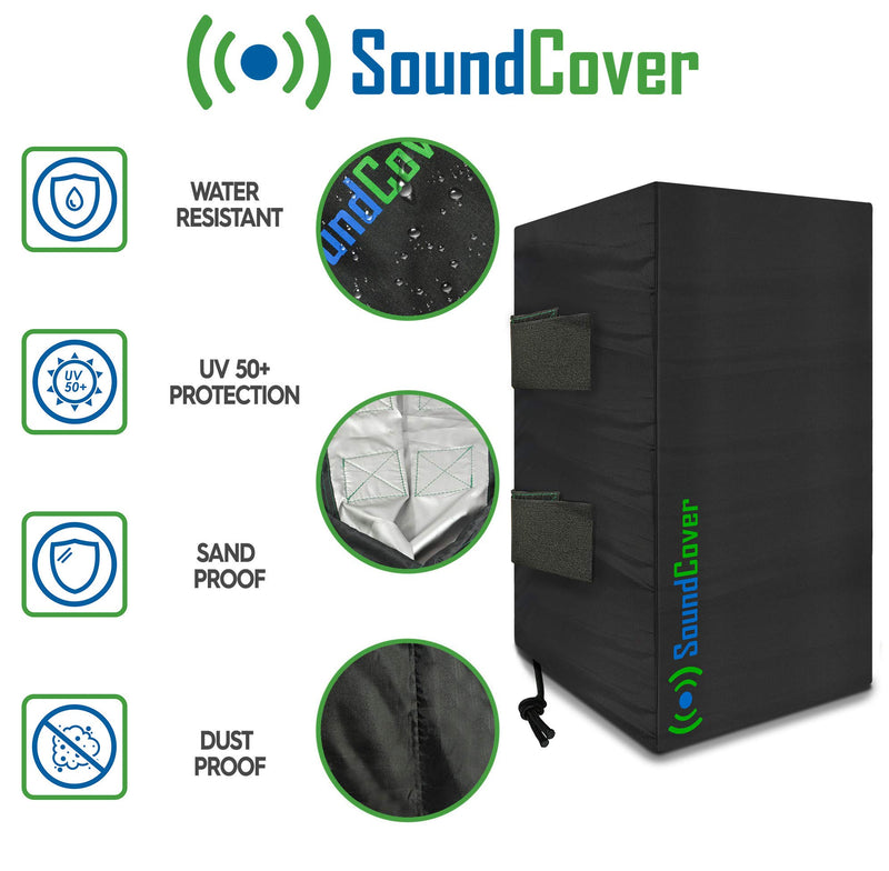 2 Compact Outdoor Speaker Covers - Protection & Storage Bags fit Klipsch Kho-7, Polk Atrium 5, Herdio 5.25" & Pyle 5.25 Bluetooth Speakers - (MAX Size: Height 10.4" X Width 6.7" X Depth 8.3") - LeoForward Australia