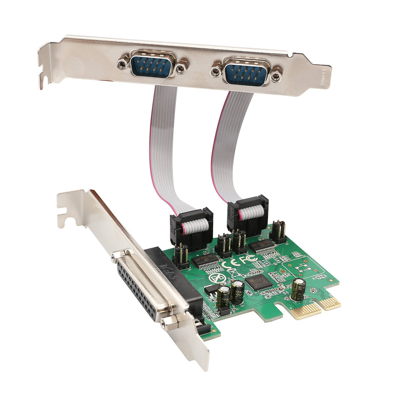  [AUSTRALIA] - IO Crest 2 Port Parallel 1 Por Serial PCIe x1 Card, PCI Express to DB25 and DB9 with Low Bracket, Support SPP / PS2 / EPP/ECP Modes RS232 / RS485 / RS422 and Centronics Interface SI-PEX50103