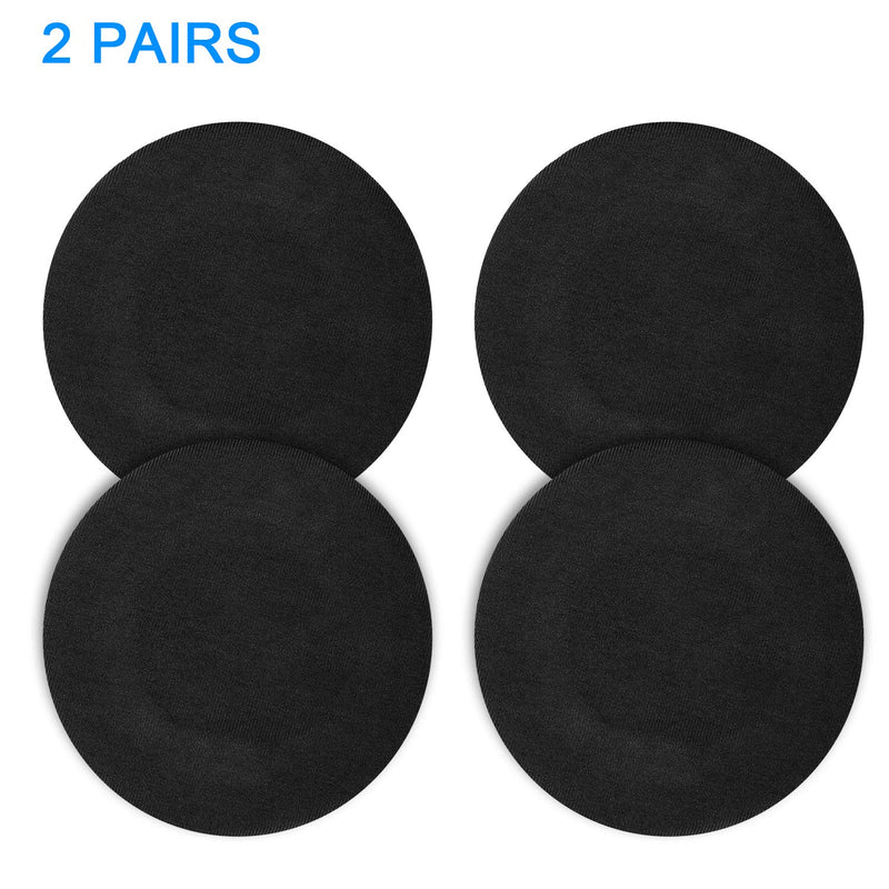  [AUSTRALIA] - Jecobb Flex Fabric Earpads Cover Protectors with Stretchable and Washable Lycra for Beats Studio 3/2 Bose QC35 25 15 and Other Headphones with 3-4 Inch Ear Cushions [ 2 Pairs ] (Black) Black
