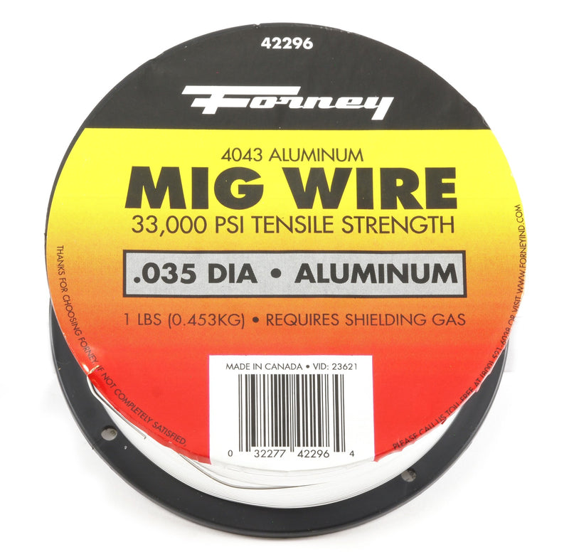 [AUSTRALIA] - Forney 42296 Mig Wire, Aluminum Alloy ER4043.035-Diameter, 1-Pound Spool 0.035-Diameter