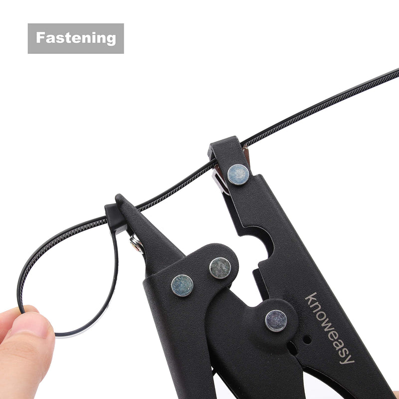  [AUSTRALIA] - Cable Tie Tool,Knoweasy Cable Tie Gun and Tensioning and Cutting Tool for Plastic Nylon Cable Tie or Fasteners Black