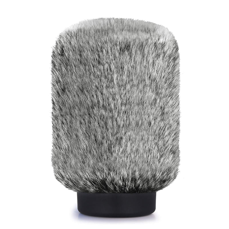  [AUSTRALIA] - NTG Furry Microphone Wind Shield - Windscreen/Windmuff for Rode VideoMic NTG and Microphones with Maximum Slot Length of 100mm (3.9") and Diameter of 18-24mm by YOUSHARES (Black White)