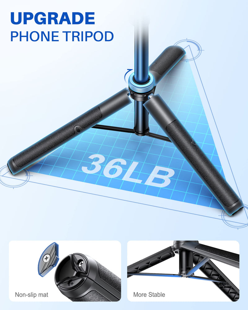  [AUSTRALIA] - 𝗡𝗲𝘄𝗲𝘀𝘁 iPhone Tripod, ANGFLY 60" Selfie Stick Tripod with Remote, Travel GoPro Tripod for iPhone Compatible with iPhone 14 Pro Max /13 Pro / 12 Pro Max/Samsung S21 Ultra/GoPro/Camera