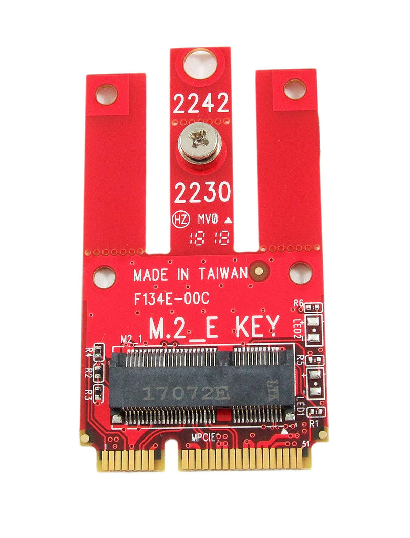 Ableconn MPEX-M2WL Mini PCIe Adapter with M.2 Key E Slot - Support PCIe and USB Based M.2 E Key and A-E Key Module for Mini PCI Express - Work for WiFi & Bluetooth M2 Module E Key M.2 Slot - LeoForward Australia