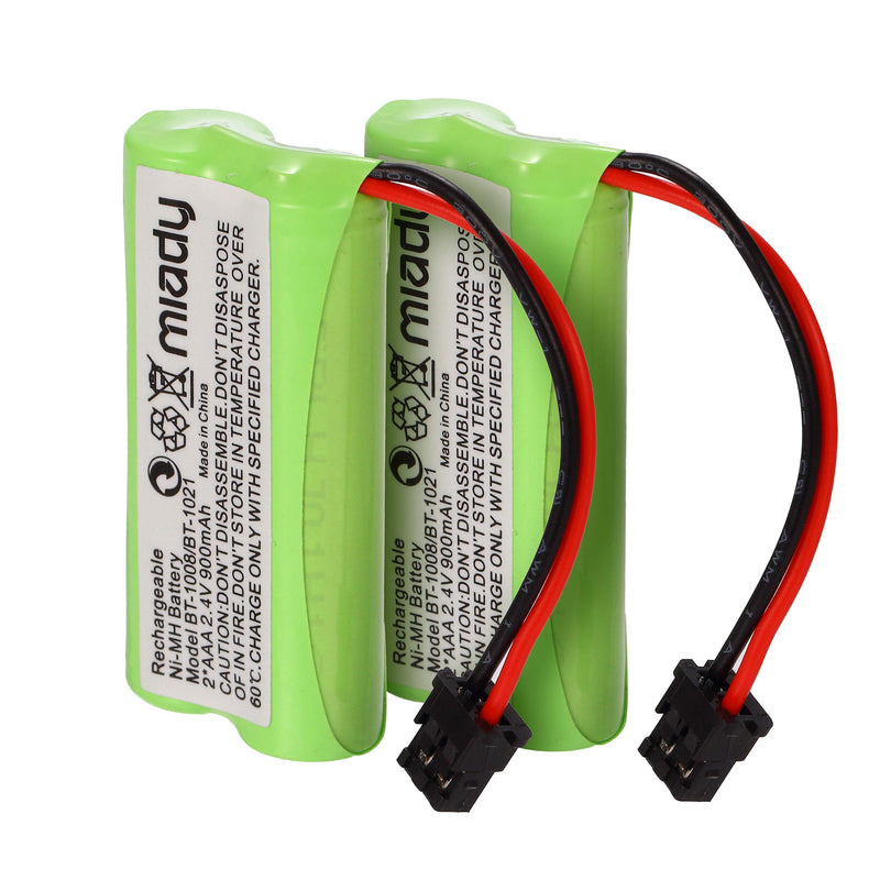  [AUSTRALIA] - Miady 2.4V 2 AAA 900mAh Ni-MH Cordless Home Phone Battery for Uniden BT1008 BT-1008 BT1016 BT-1016 BT1021 BT-1021 WITH43-269 WX12077 Sanyo CAS-D6325 CASD6325 Lenmar CBBT1008 CB-BT1008 (Pack of 3)