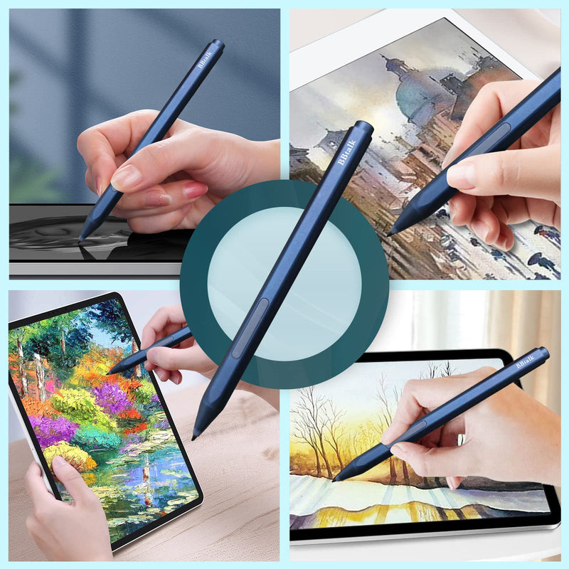  [AUSTRALIA] - Surface Pen, Official Authorized Stylus for Microsoft Surface Pro X/8/7/6/5/4/3 Surface 3, Go 3/Go 2/Go Book 3/2/1 Laptop 4/3/2/1 Studio 2/1, Magnetic Adsorption, Palm Rejection Stylus Pen (Blue) Blue