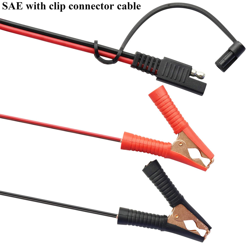  [AUSTRALIA] - AAOTOKK Crocodile Clip Cable 16 AWG Wire Harness SAE to Battery Alligator Crocodile Clip12V DC Extension Cord with Switch and Fuse Box Quick Connect/Disconnect Snap Action Cable(2.4m/7.8ft -Fuse Box)