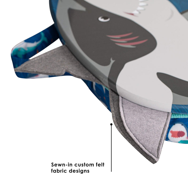  [AUSTRALIA] - LapGear Lap Pets Lap Desk for Kids - Shark - Fits Up to 15.6 Inch Laptops - Style No. 46753