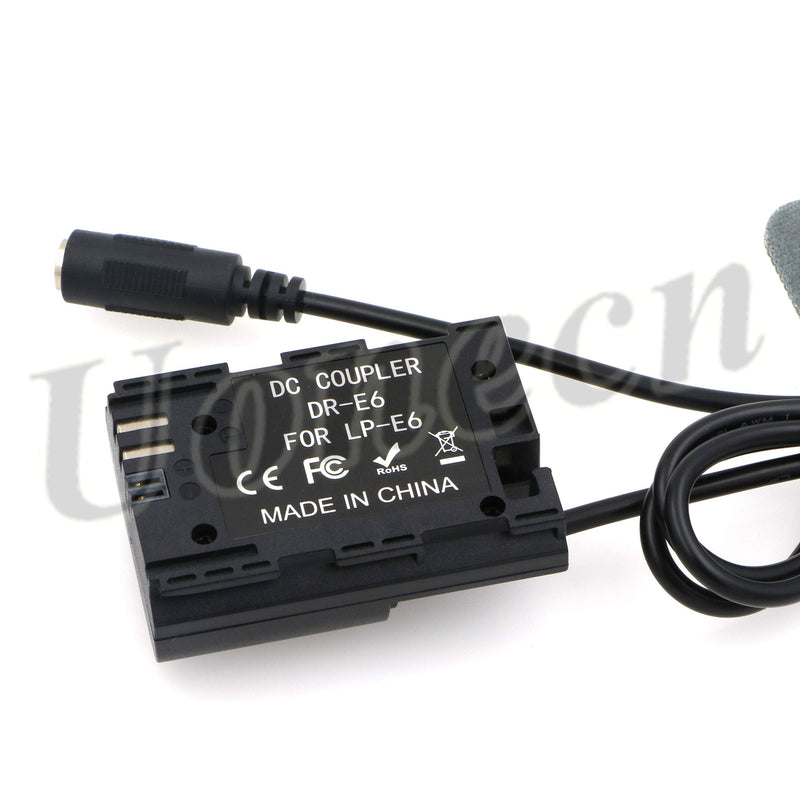  [AUSTRALIA] - Uonecn ACK-E6 AC Power Adapter Fully-Decoded Replacement Kit for Canon EOS 5DS, 5DS R, 5D Mark II, 5D Mark III, 5D Mark IV, 60D, 60Da, 6D, 70D, 7D, 7D Mark II, 80D,EOS R DSLR Digital Cameras