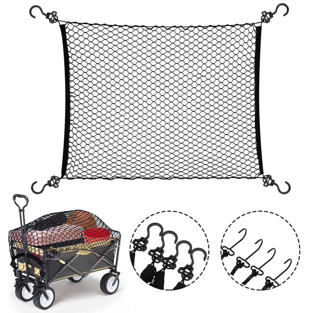  [AUSTRALIA] - SUDIWEI Wagon Cover Wheelbarrows Cargo Net Cargo Net for Utility Folding Wagon Wagon Net for Beach Cart Garden Cart Wagon Net Folding Outdoor Utility Cargo 38"X32"