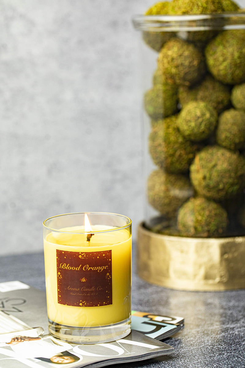  [AUSTRALIA] - Scented Candles | Aromatherapy Candles | Scented Candle for Home | 100% Soy Wax - Paraffin Free | 100% Pure Therapeutic Grade Orange Essential Oils | Hand Poured in USA Blood Orange