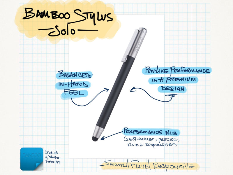 Bamboo Solo Stylus for iPad - Black (CS100K) [Old Version] - LeoForward Australia