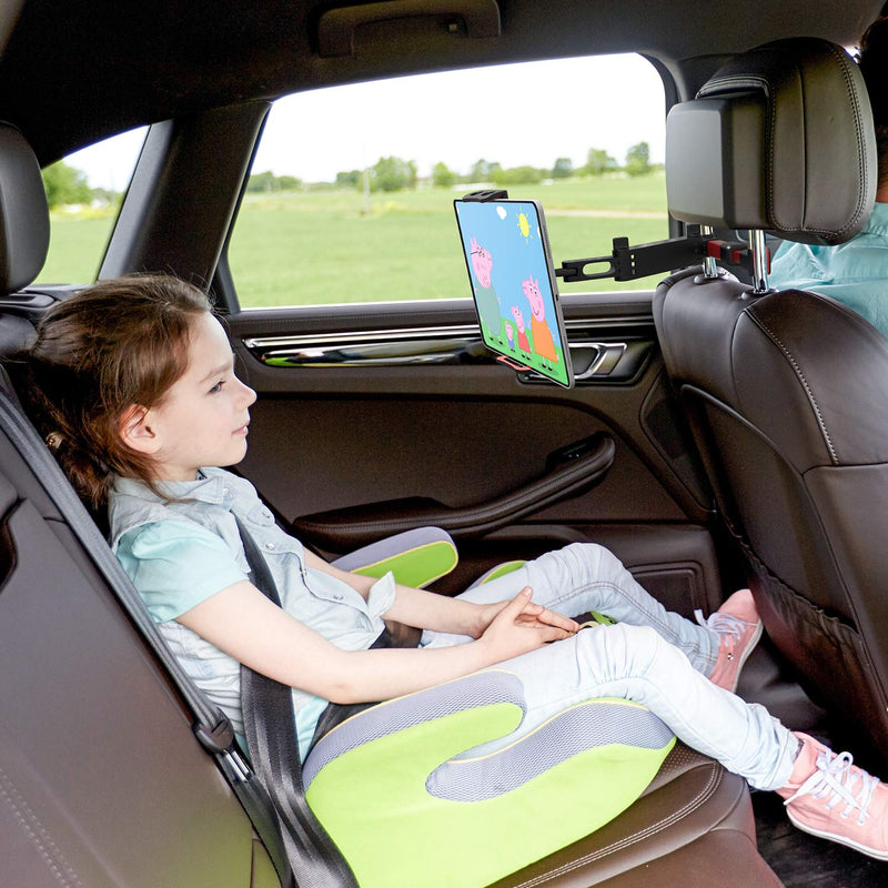  [AUSTRALIA] - Car Headrest Tablet Mount Holder - Tryone Stretchable Backseat Tablets Stand for Kids Compatible with iPad Air Mini/ Cell Phone/ Galaxy Tab/ Kindle Fire Hd/ Switch Lite or Other 4.7-10.5" Device Red