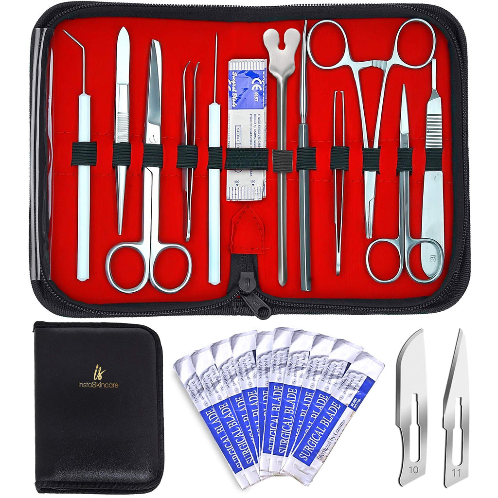  [AUSTRALIA] - 20 Pcs Advanced Dissection Kit Biology Lab Anatomy Dissecting Set with Stainless Steel Scalpel Knife Handle Blades for Medical Students and Veterinary by InstaSkincare